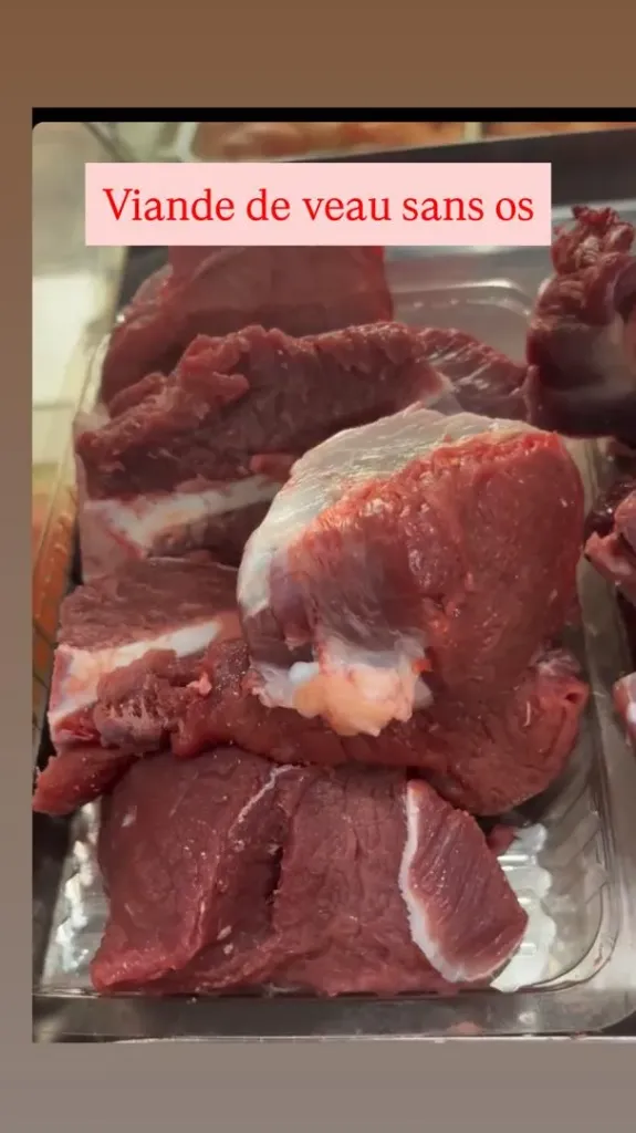 Viande de veau sans os