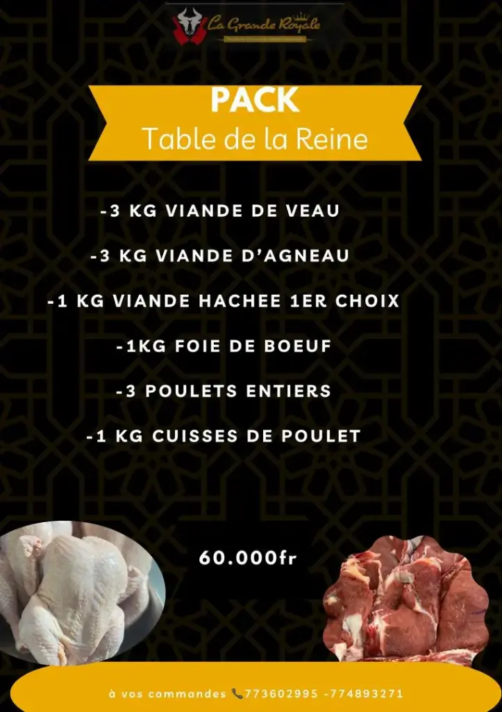 Pack Table de reine