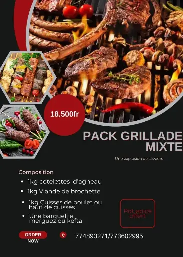 Pack grillade mixte 