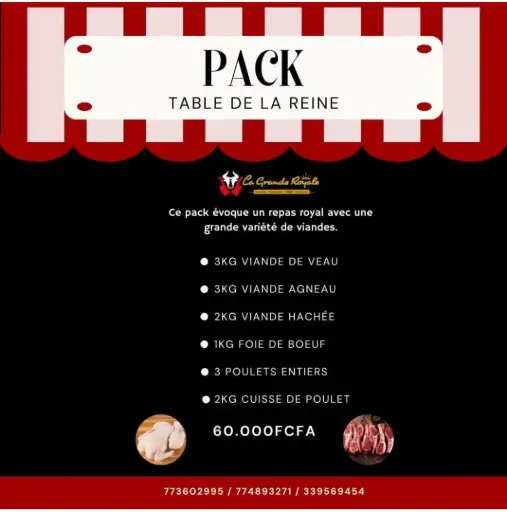 Pack Table de reine
